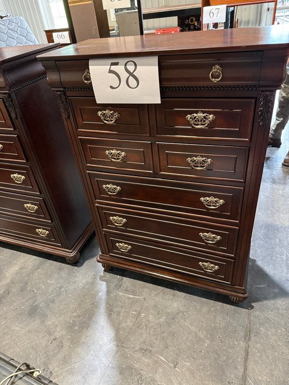RECENT 54.25" 6 DRAWER CHEST OF DRAWERS CHERRY