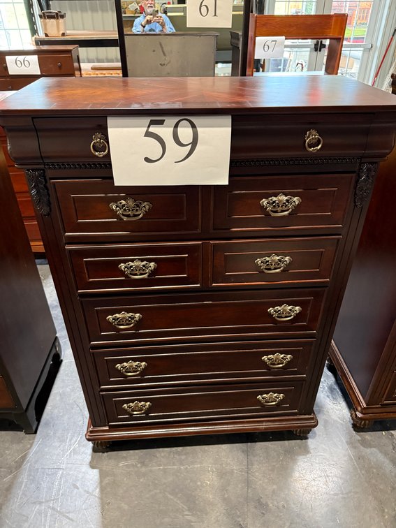 RECENT 54.25" 6 DRAWER CHEST OF DRAWERS CHERRY
