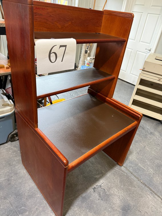 APPROX 5' WOOD SPACE SAVER DESK APPROX 35"W