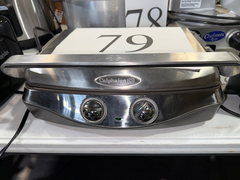 APPROX 14" CALPHALON 2 BURNING GRIDDLE