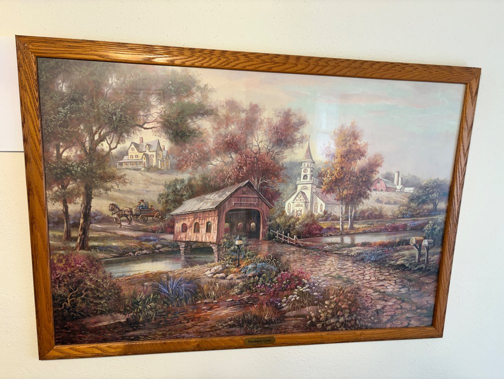 39"X27" RAZZBERRY CREEK ART PRINT BY CAR VALENTE
