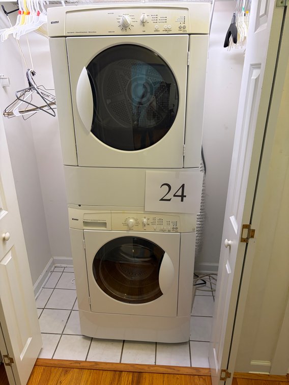 KENMORE STACKED WASHER AND DRYER