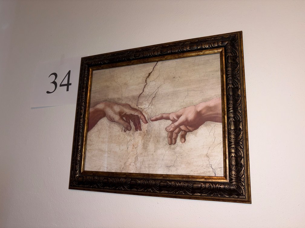 25"X21" THE CREATION OF ADAM PRINT