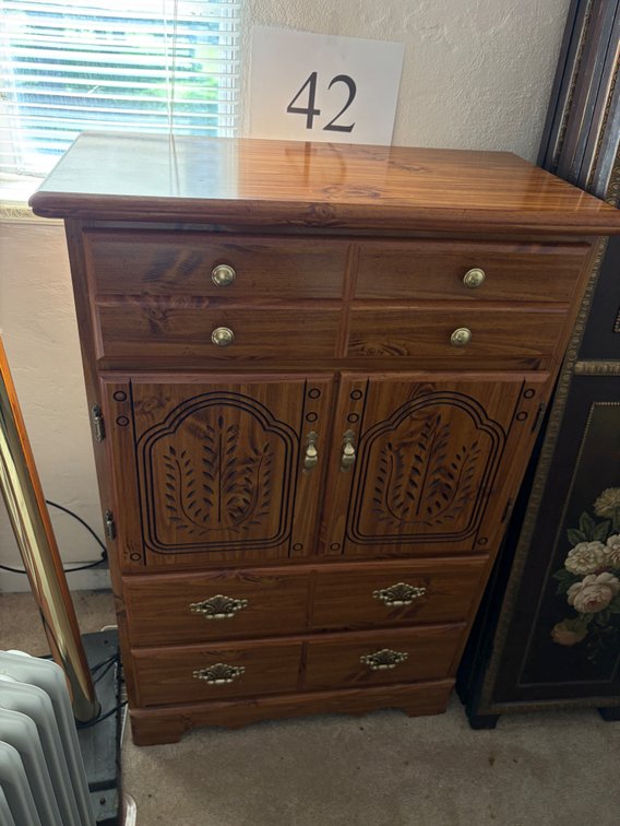 3 DRAWER 2 DOOR PINE WOOD DRESSER