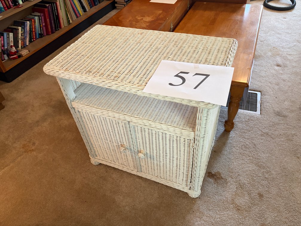 WICKER 2 DOOR MEDIA CABINET