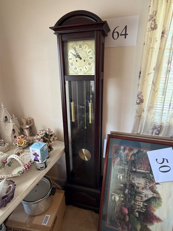 GALLERIA 6'4" CLOCK TIME AND STRIKE WEIGHT CLOCK