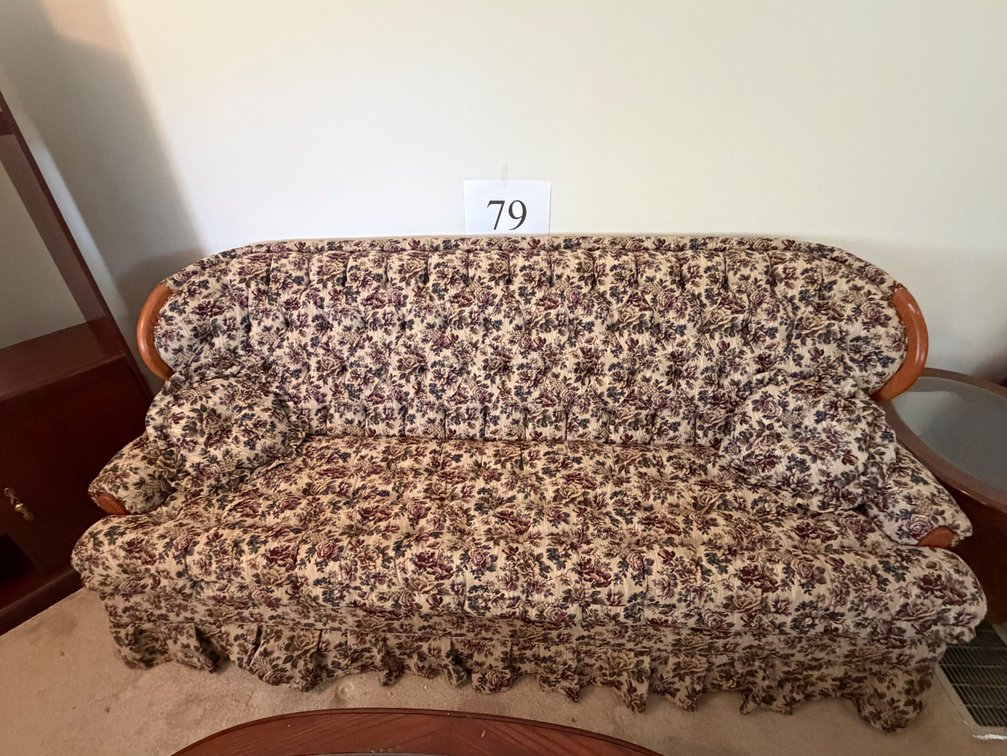 FLORAL VICTORIAN TYPE SOFA