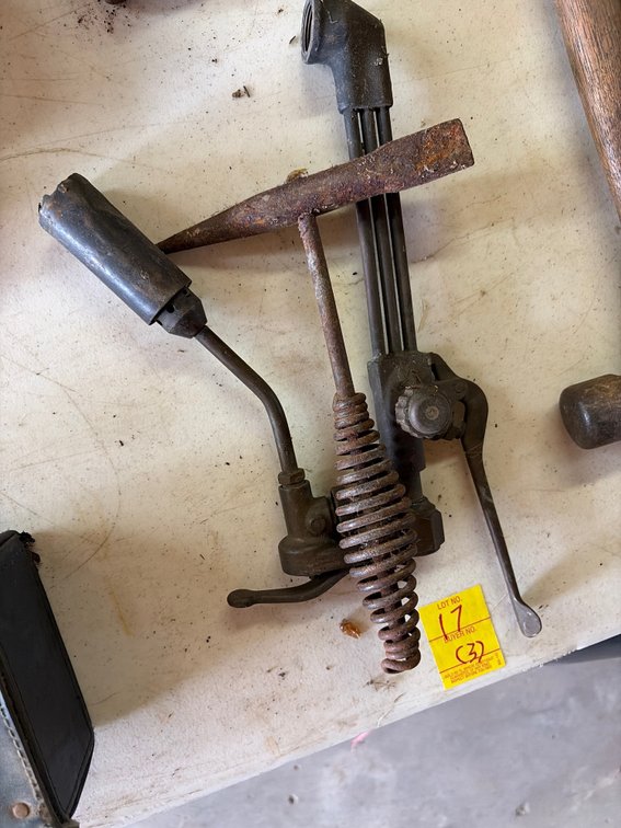 Slag hammer; cutting torch head; propane torch