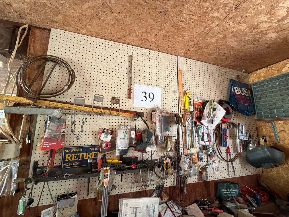 Peg board & bench deal