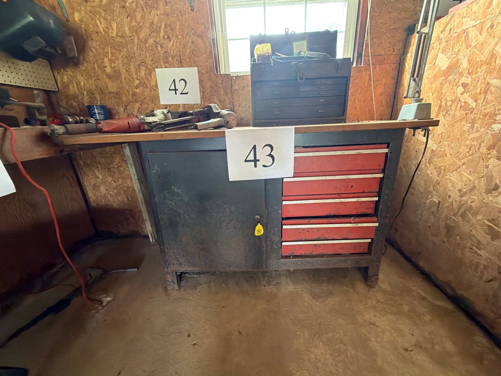 5ft long 2ft 10” tall. bench/tool box