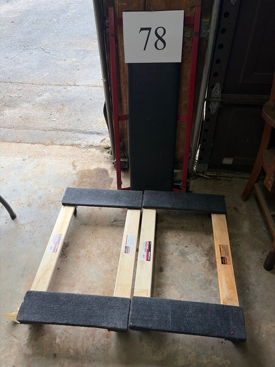 2 wood 4 wheel dollies & a creeper