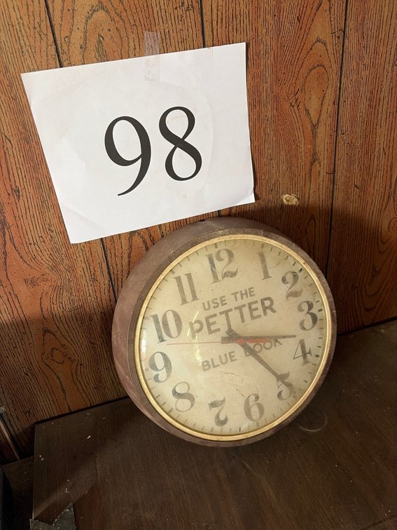 Petter blue book clock
