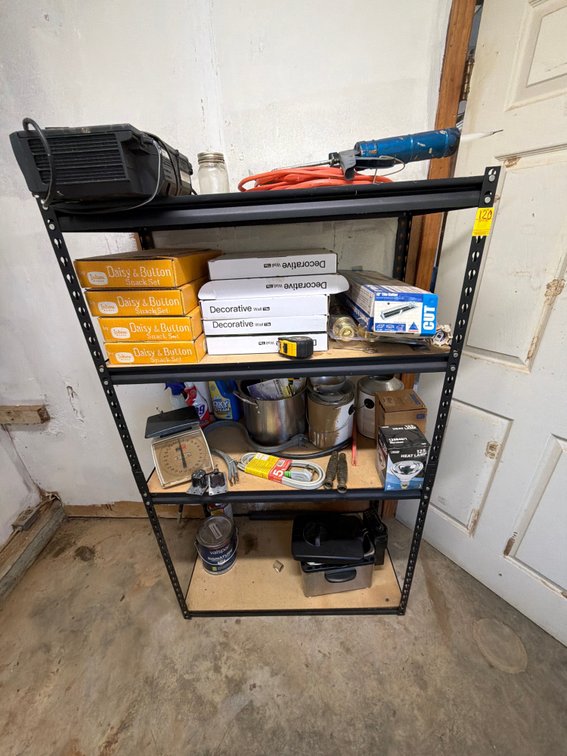 Shelf and contents