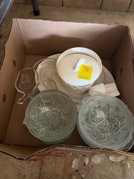 Box of glassware.
