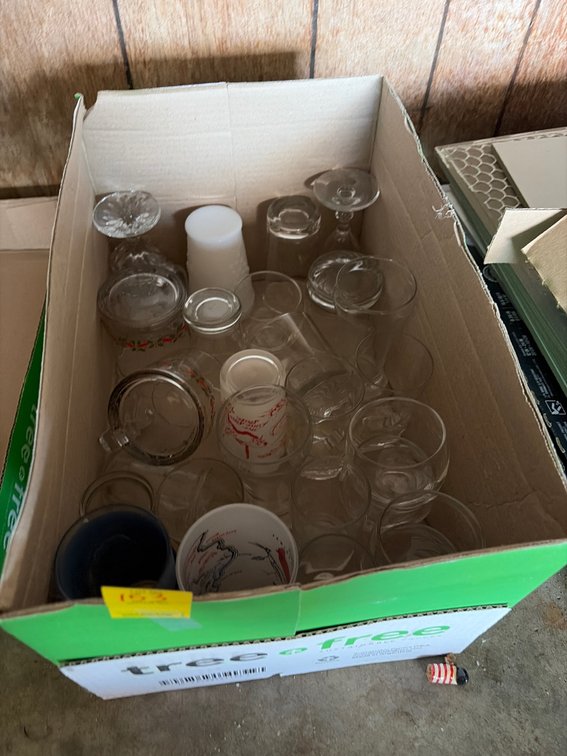 Box of glassware