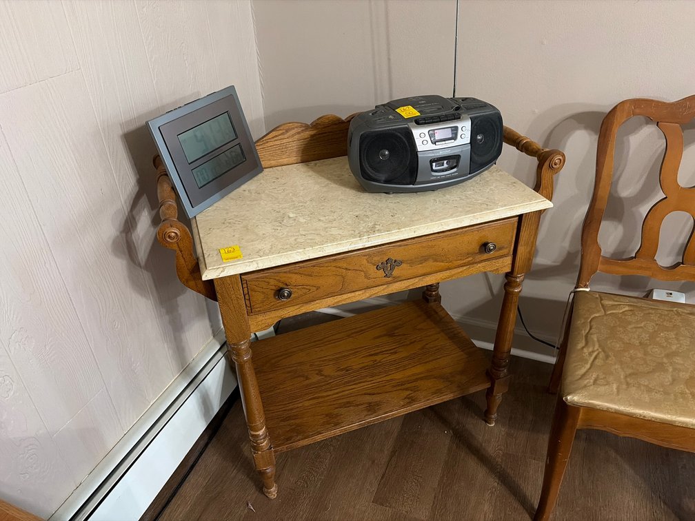 Vintage washstand with marble top
