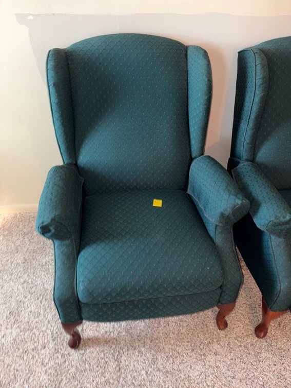 Green reclining chair