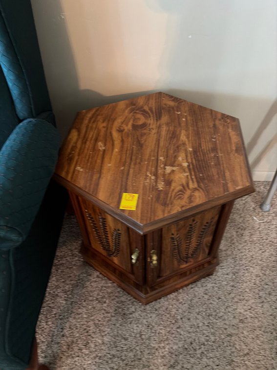 Hexagon shaped side table