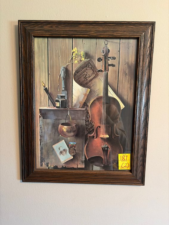 2 violin pictures by lenley