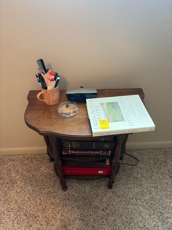 Wood end table