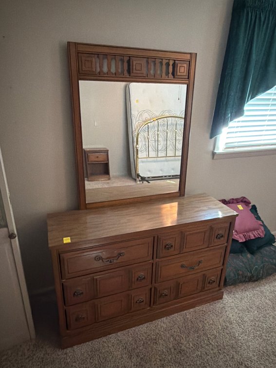 6 drawer dresser and mirror