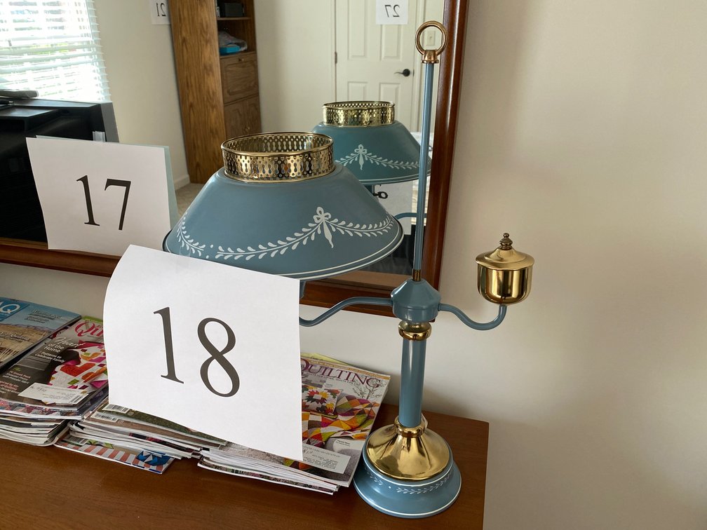 BLUE METAL LAMP