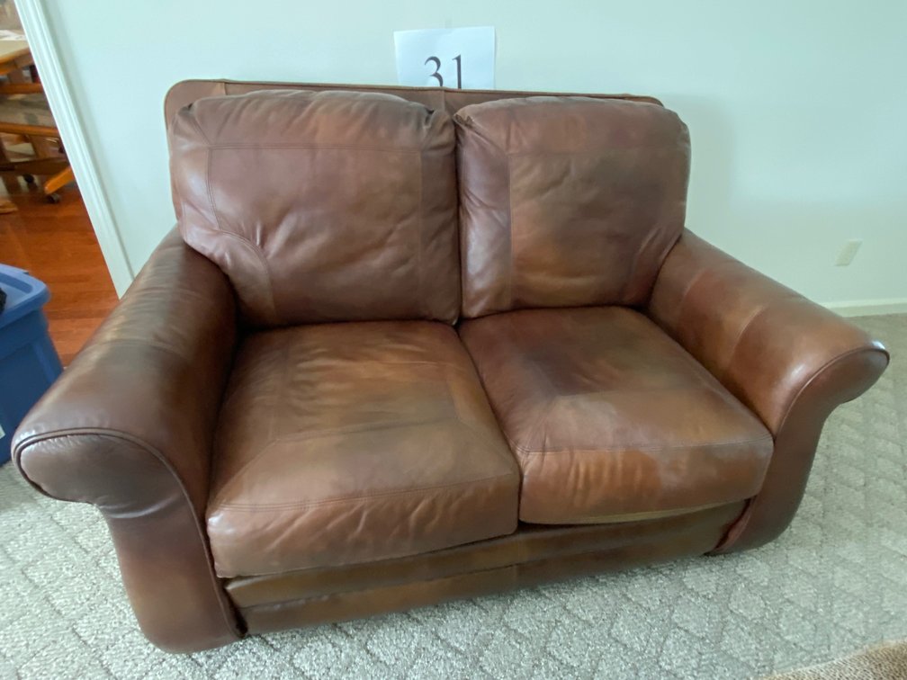 LANE LEATHER LOVE SEAT