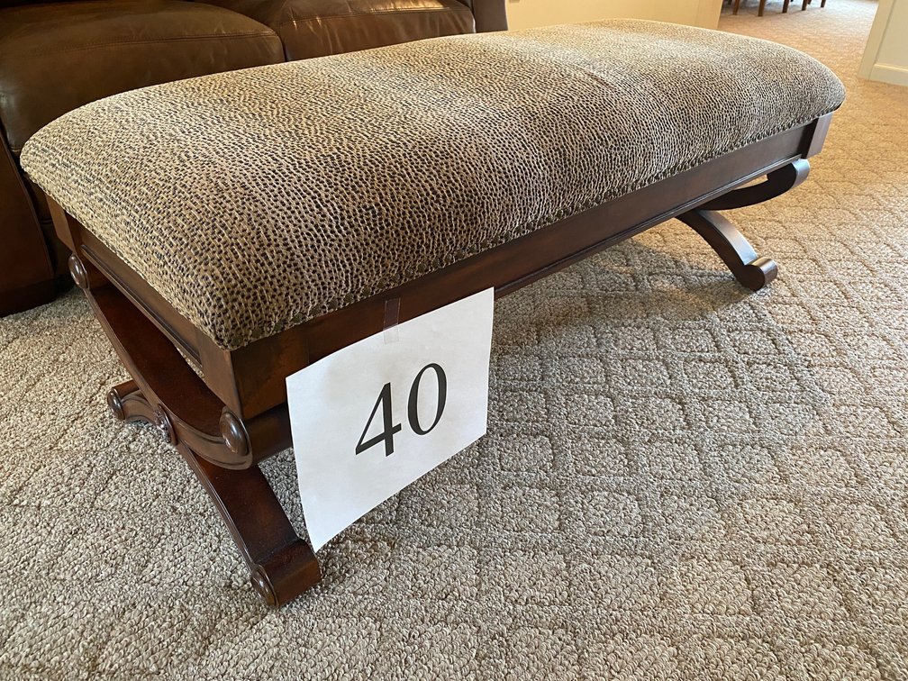 APPROXIMATELY 48"X20" UPHOLSTERED BENCH