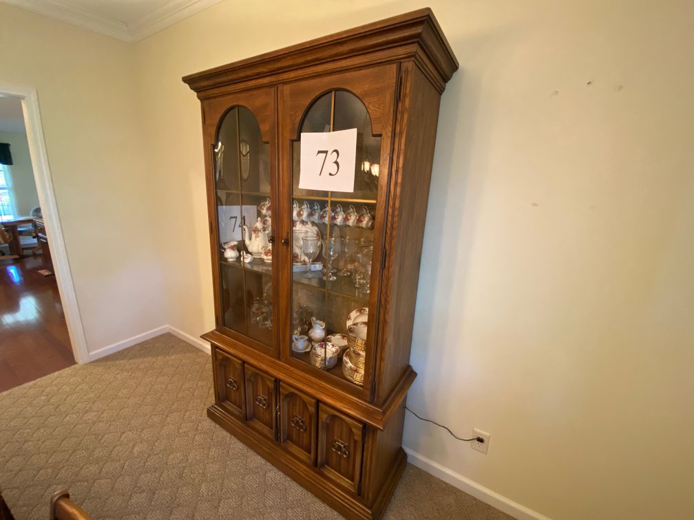 APPROXIMATELY 48"X80" LIGHTED CHINA CABINET