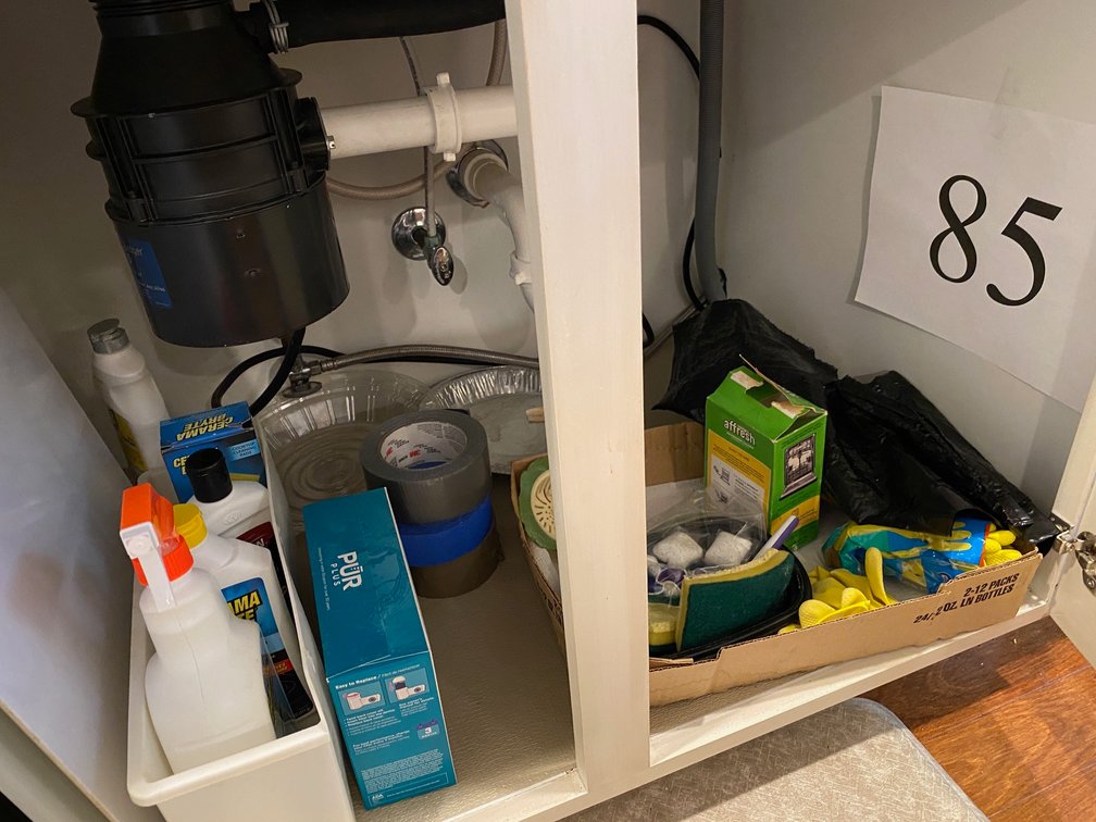 ALL SUPPLIES UNDER SINK