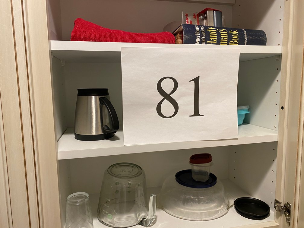 CABINET DEAL-PYREX AND MISC. 