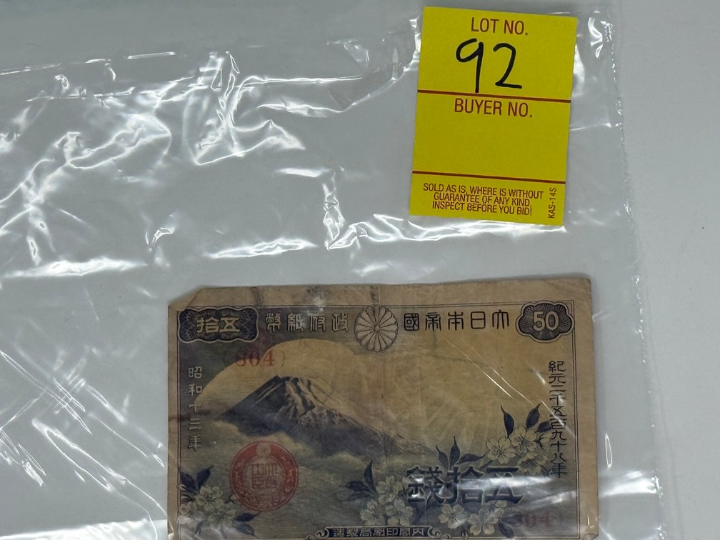 50 YEN BANK NOTE