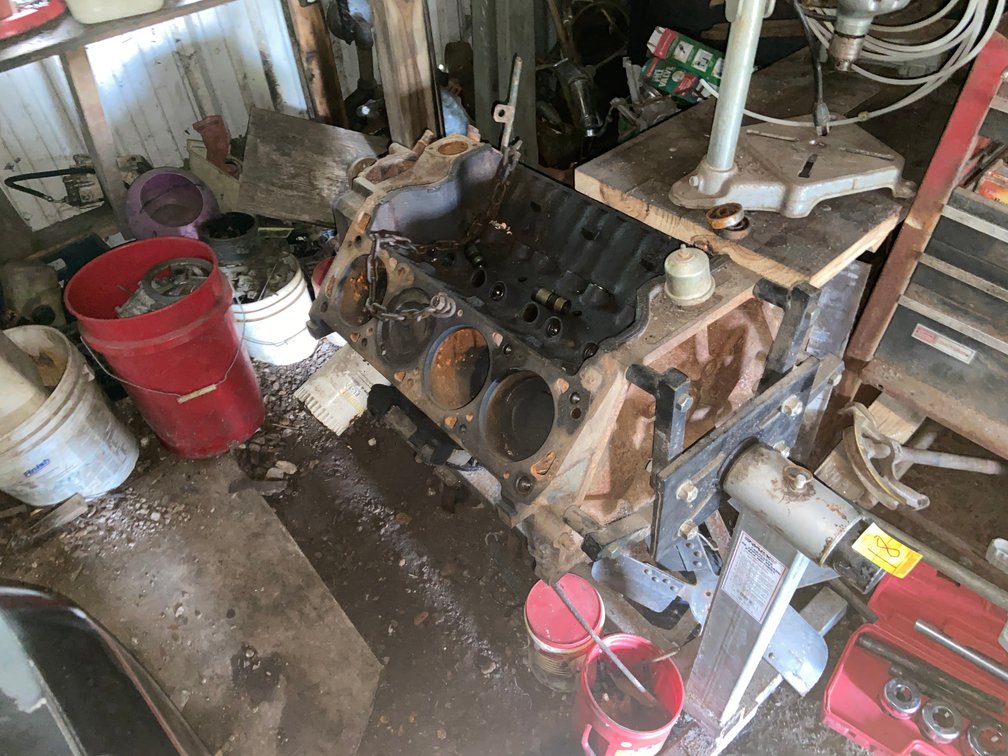 ENGINE BLOCK ON STAND