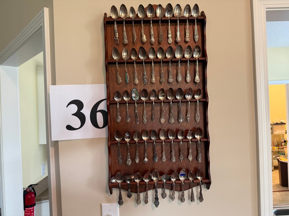 STERLING SILVER COLLECTION OF +/-50 STERLING STATE/LOCATION TEASPOONS (+3 EXTRAS)