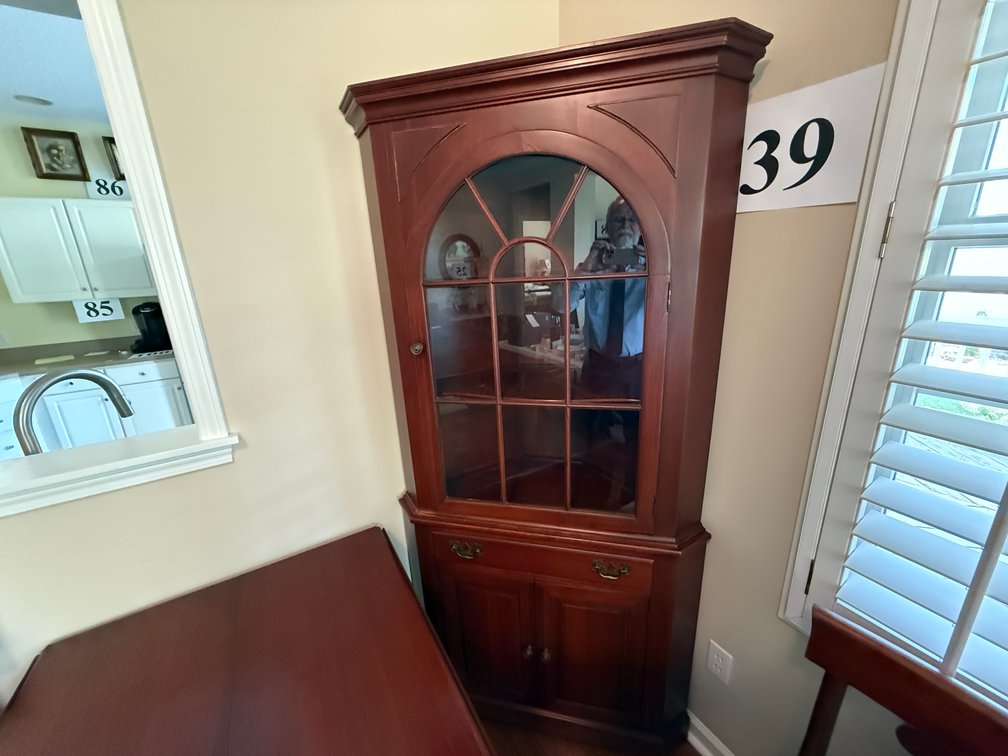 CORNER +/-76” H CURIO/CHINA CABINET