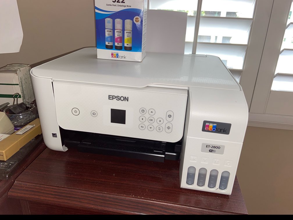 EPSON ET-2800 wifi printer & office chair