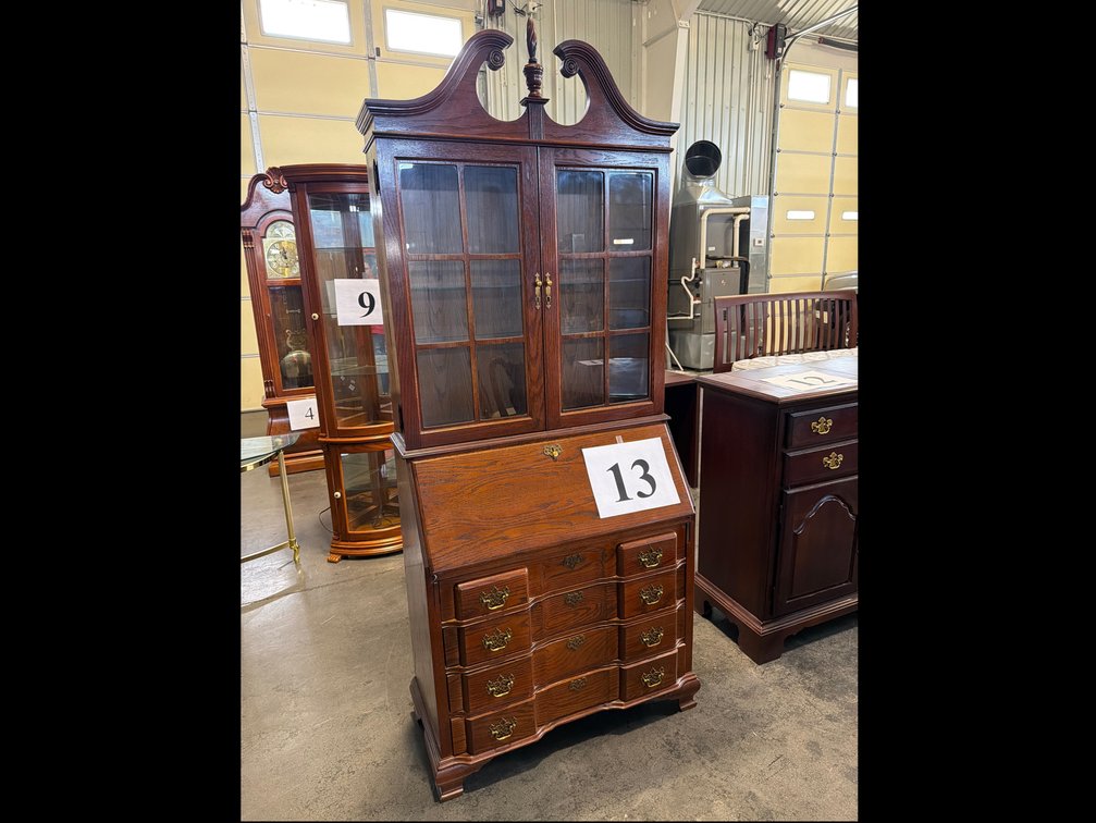 JASPER CABINET OAK 4 DRAWER; 2 DOOR; SECRETERY DESK