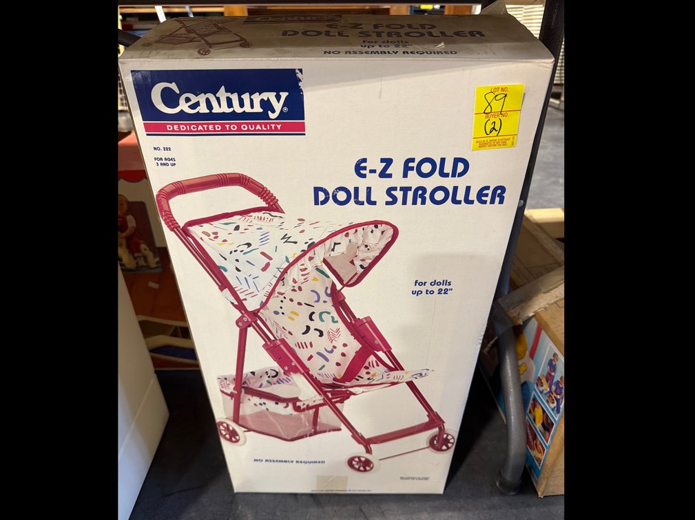 CENTURY EZ FOLD DOLL STROLLER IN BOX; FISHER PRICE ROCKING TOY