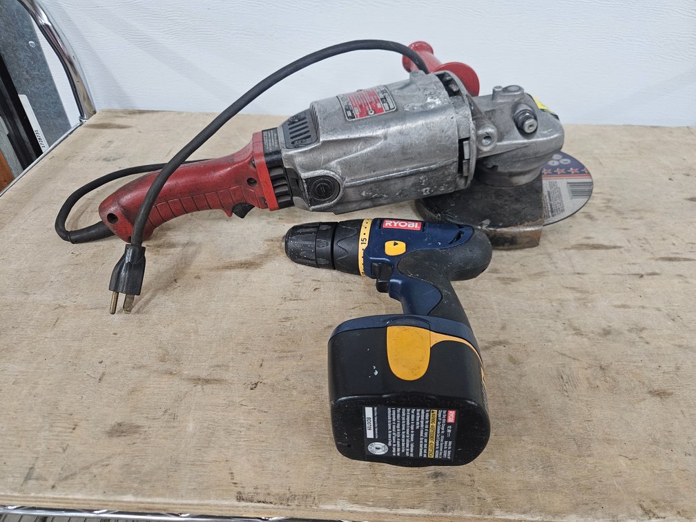 Milwaukee HD Sander And A Ryobi 12V Drill