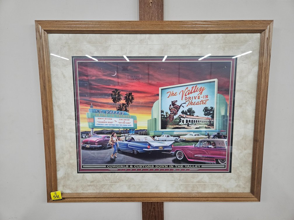 "Cowgirls & Customs Down In The Valley" Framed Picture