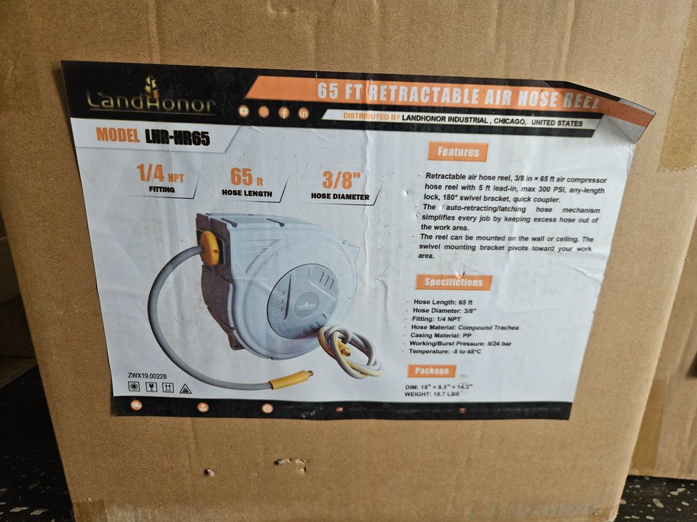 65' Retractable Air Hose Reel