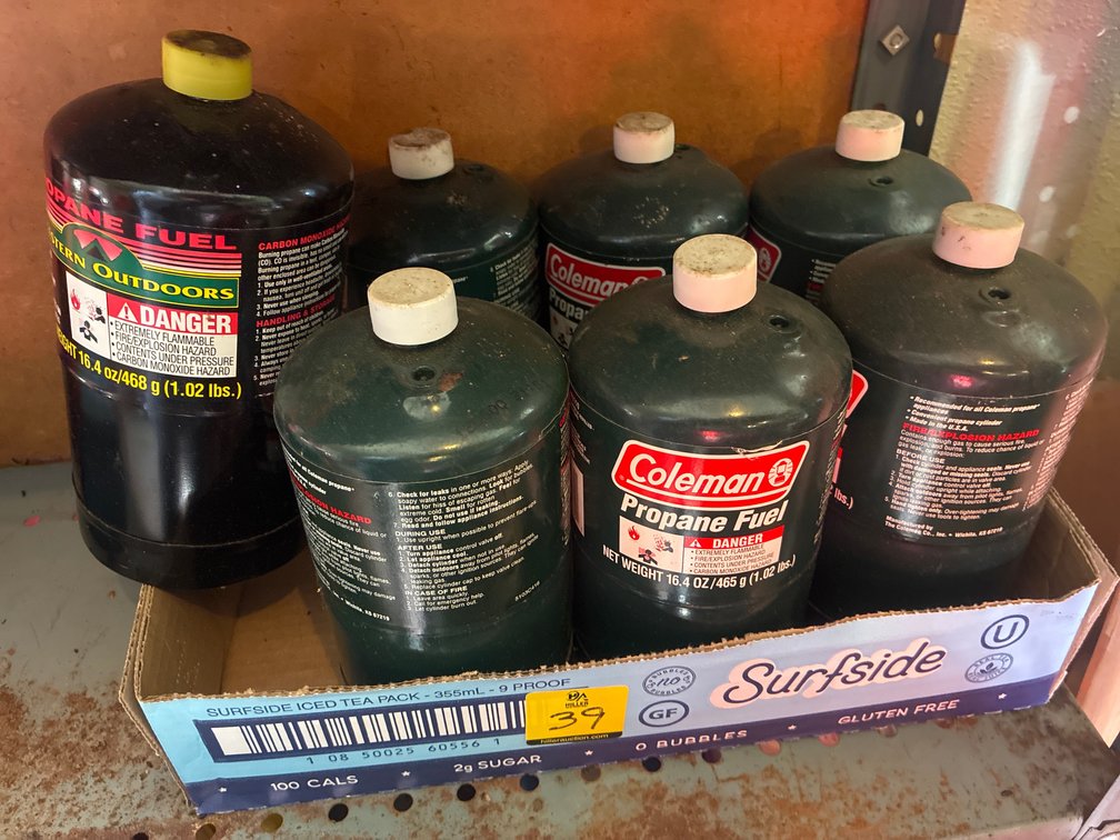 7 Partial propane tanks