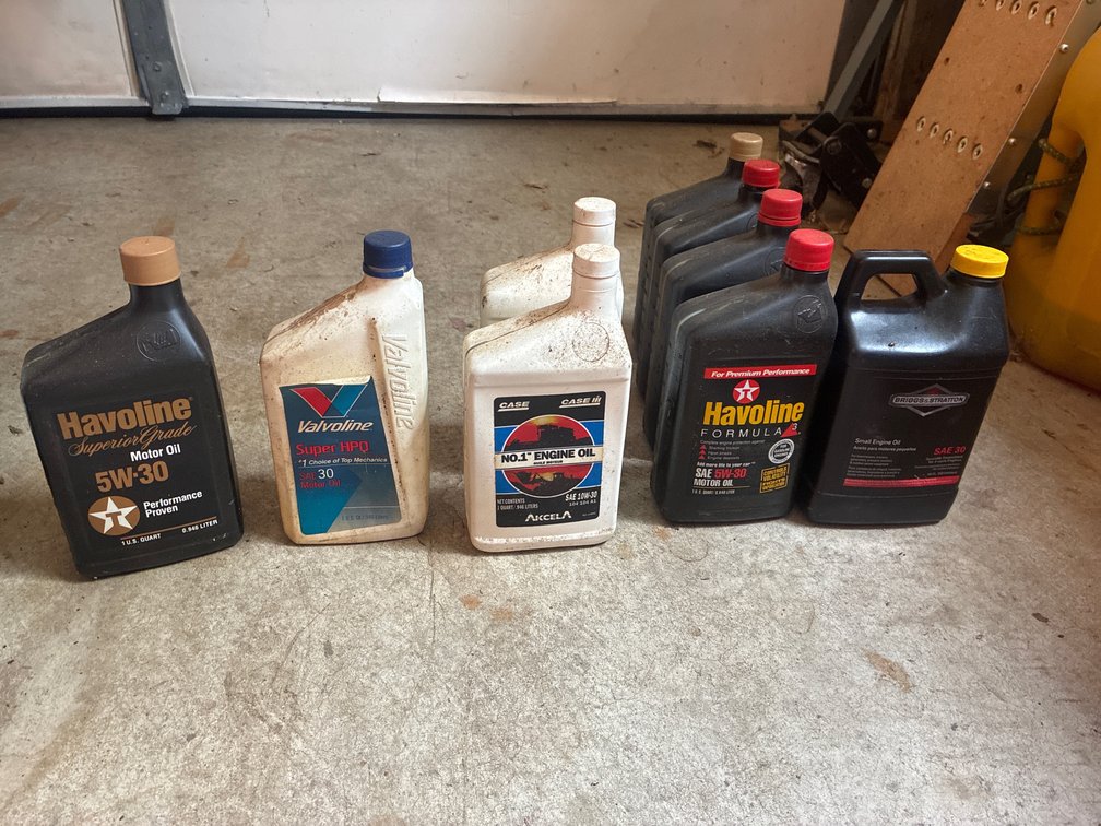 Assorted engine oils