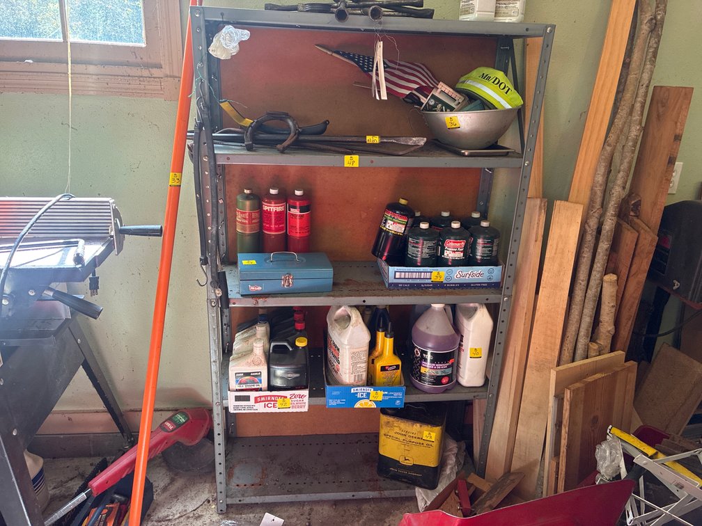 5' x 1' x 3' metal shelf