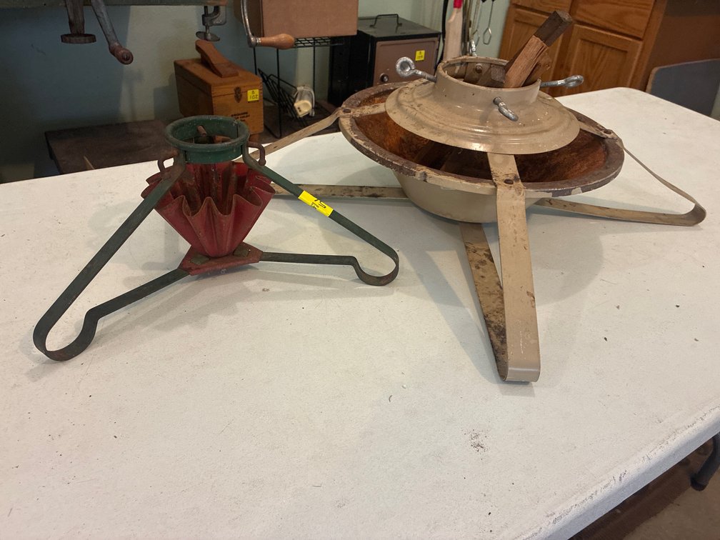 2 Metal Christmas tree stands