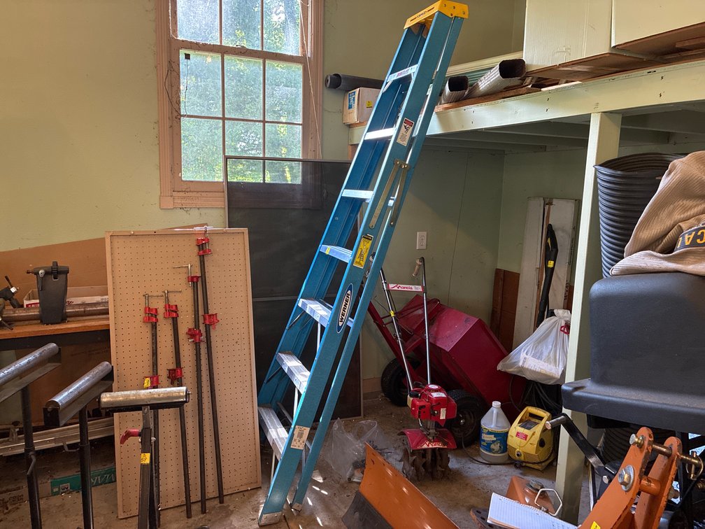 Werner 8' fiberglass folding ladder