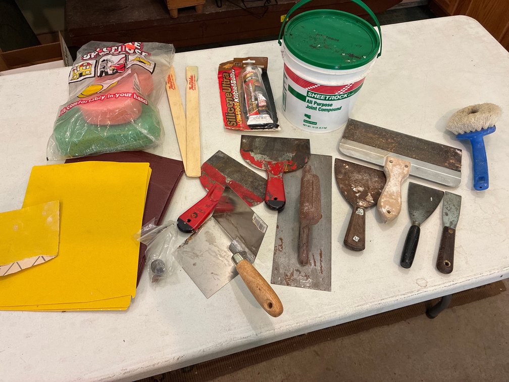 Sheetrocking materials and tools