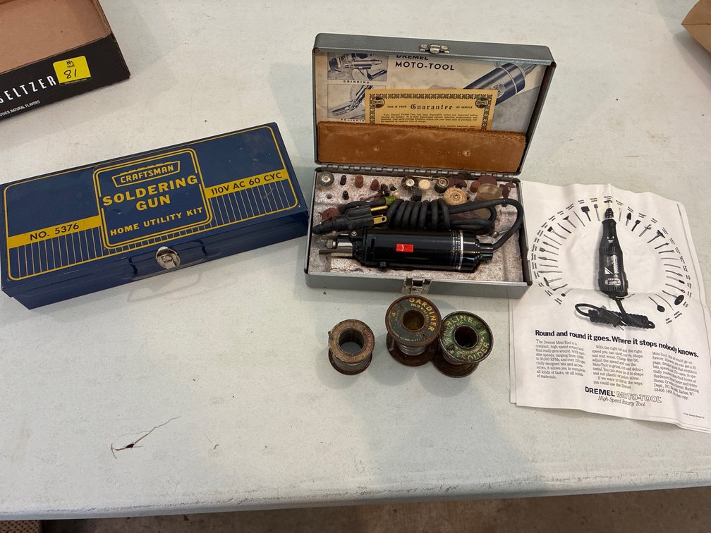 Dremel roto tool, soldering gun