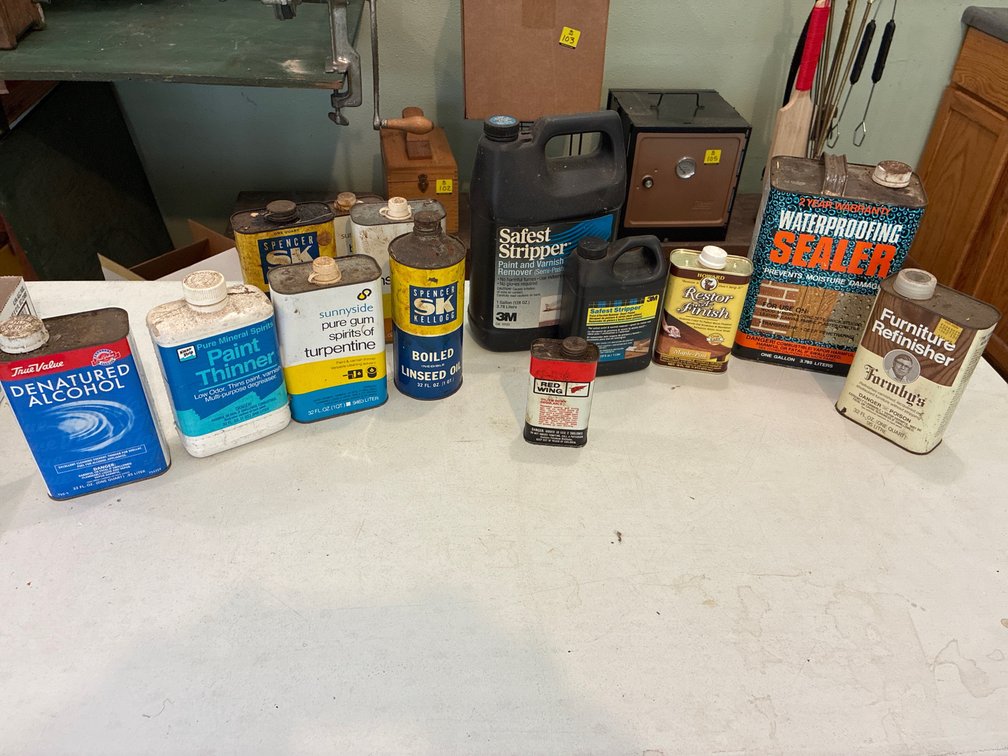 Linseed oils, refinishers and paint thinners