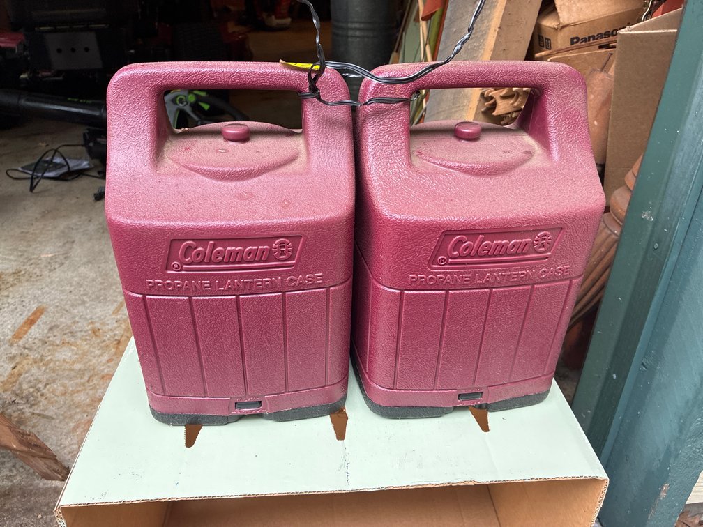 2 Plastic Coleman lantern cases